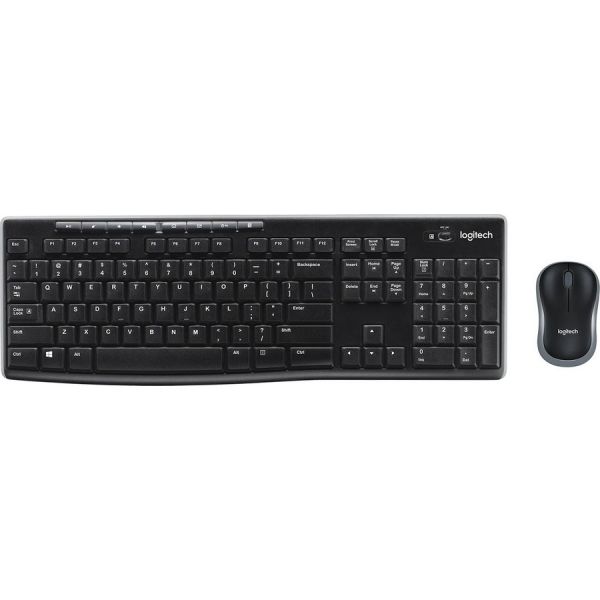 Мышь+Клавиатура Logitech MK270 беспроводной, черный / черный, [920-004509]